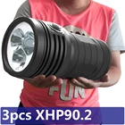 3 шт. XHP90.2 самый яркий светодиодный фонарик 3 режима USB Перезаряжаемый встроенный 18650 аккумулятор Powerbank функциональный фонарь