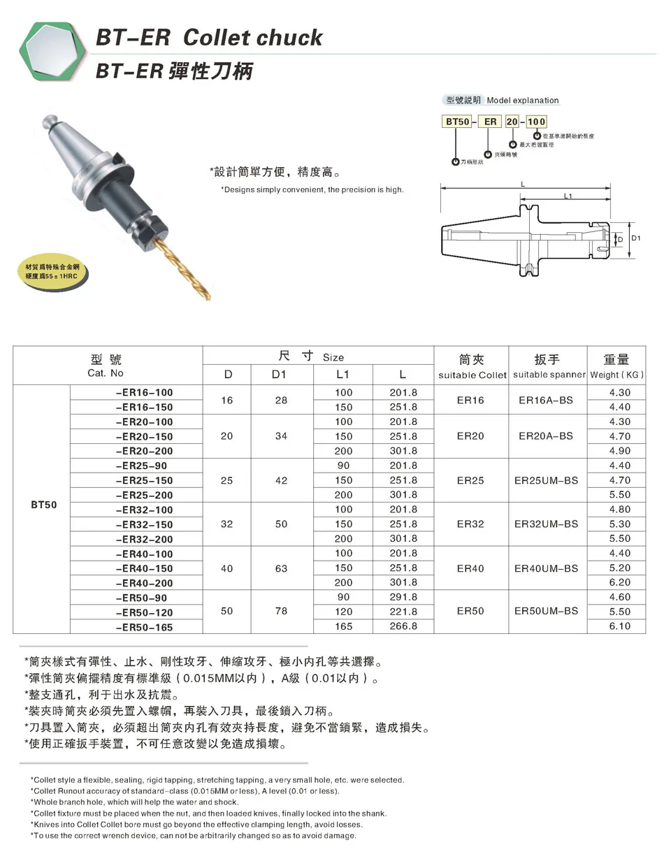1 шт. BT30 BT40-ER16 ER20 ER25 ER32 цанговый патрон Держатель CNC обрабатывающий центр шпоночный высокоскоростной BT30 BT40 держатель инструмента с ЧПУ