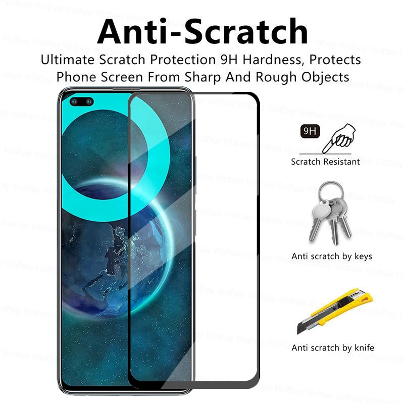 Cristal adhesivo completo 2.5D para Infinix Zero 8i, Protector de pantalla de vidrio templado para Infinix Zero 8i, pel&iacute;cula protectora para Infinix Zero 8i-2