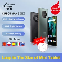 cubot max 3 smartphone 6 95 ultra large full screen mini tablet mobile phone 48mp triple camera 5000mah celular nfc android 11
