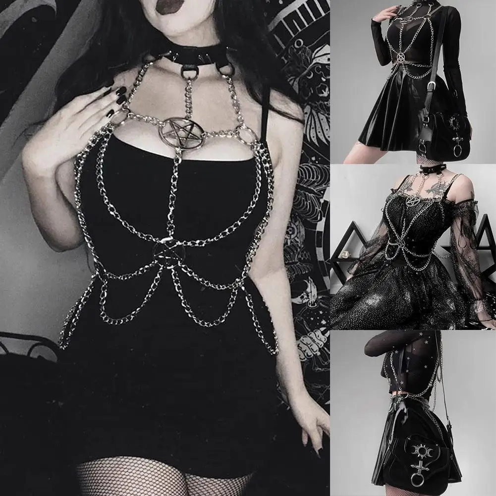 

Five-star Collar Chain Women's Gothic Halterneck Jewelry Sexy Corset Abstinence Tie Punk Gothic Collar