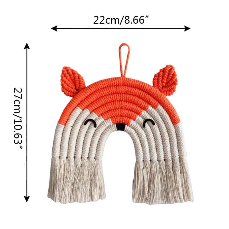 

Nordic Hand-woven Macrame Tapestry Cotton Rope Animal Wall Hanging Pendant Decor
