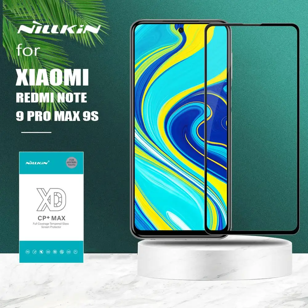 

for Xiaomi Redmi Note 9 Pro Max 9S Glass Nillkin XD CP+Pro 3D Full Cover Tempered Glass Screen Protector for Redmi Note 9S 9 Pro