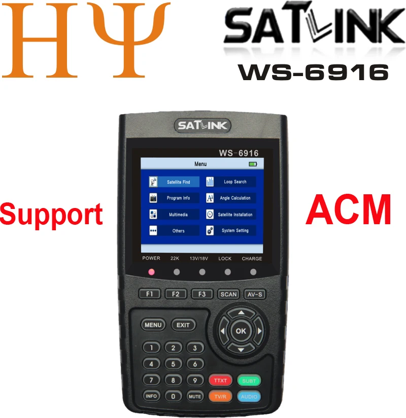 [Натуральная] Satlink WS-6916 DVB-S/S2 спутниковый искатель HD с MPEG-2/MPEG-4 соответствует и подсветка Satlink 6916 метр