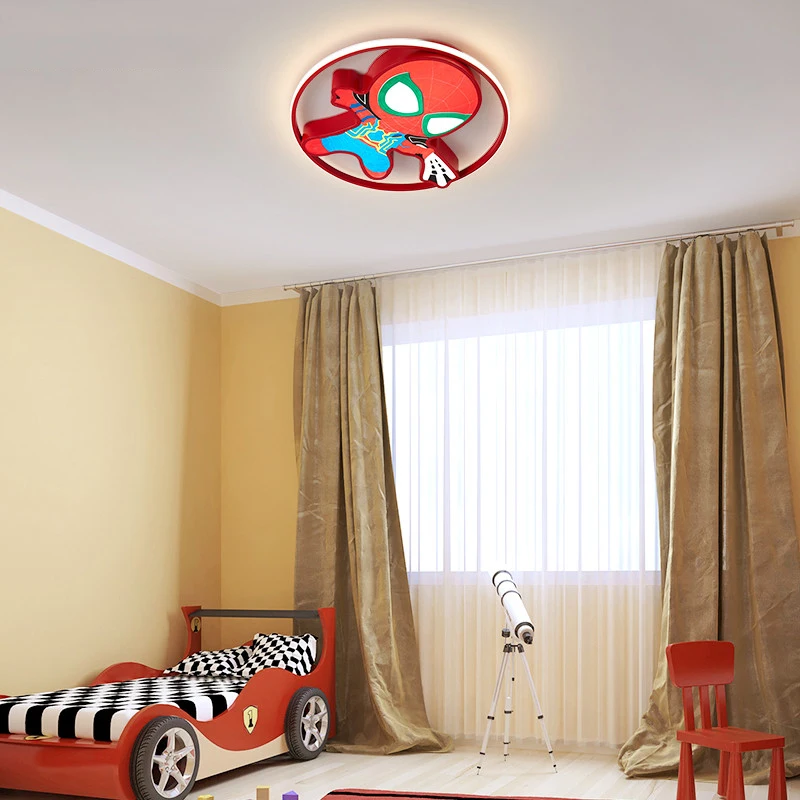 $73.01 American Spider Cartoon Child Room Ceiling Lamp Kids Ceiling Light Boy Room Lighting Baby Ceiling Led Light Baby Room Girl Lamp