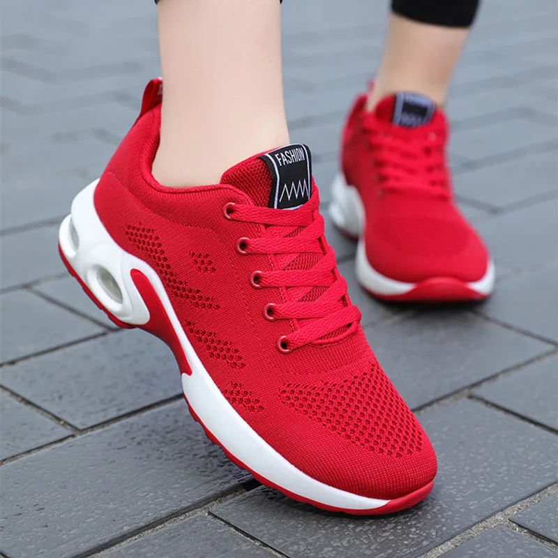Spring/Autumn The New All-match Casual 2021 Women Shoes Mesh (Air mesh) Round Toe Lace-up Fashion Breathable High Quality Solid