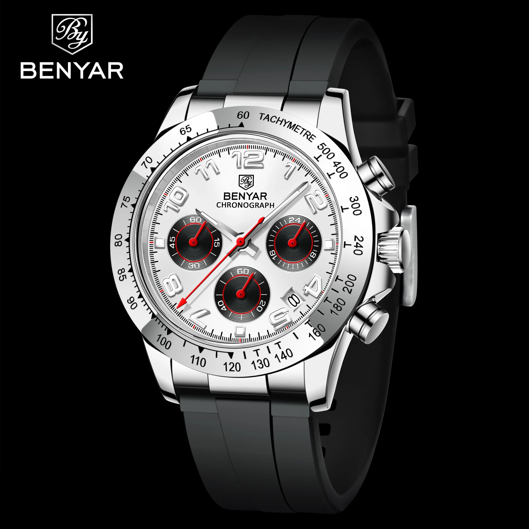 

BENYAR New Watch Men Silicone Strap 30M Waterproof Men Watches Top Brand Luxury Sport Quartz Wristwatch Relogio Masculino