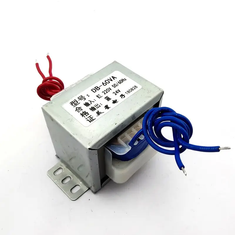 Transformateur 220v 24v EI66 60 Вт силовой трансформатор DB-60VA 220 V-24 V 2.5A переменного тока 24V Контроль питания
