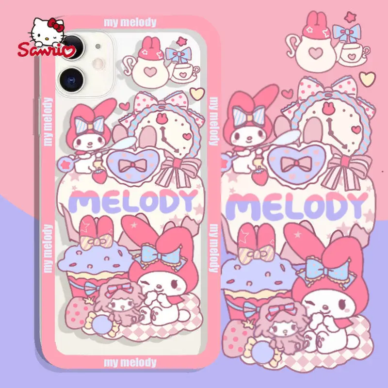 

Sanrio Melody Transparent Soft Shell Phone Case for iPhone13 13Pro 13Promax 12 12Pro Max 11 Pro X XS MAX XR 7 8 Plus Cute Cover