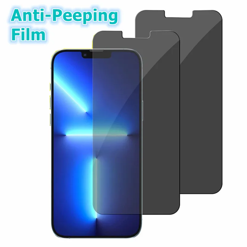 

2 шт. антишпионское защитное закаленное стекло для IPhone 11 12 13 Pro Max 12Mini X XS XR Iphone6S 7 8 Plus Защитные пленки для экрана
