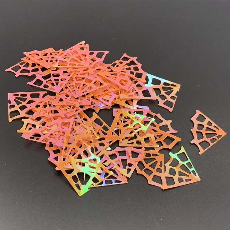 100Pcs/lot 25*18mm Halloween Spider Web PVC Sequins Holiday Party Decoration Handmade DIY Sewing/Wedding/Coat Hat Accessories | Дом и сад