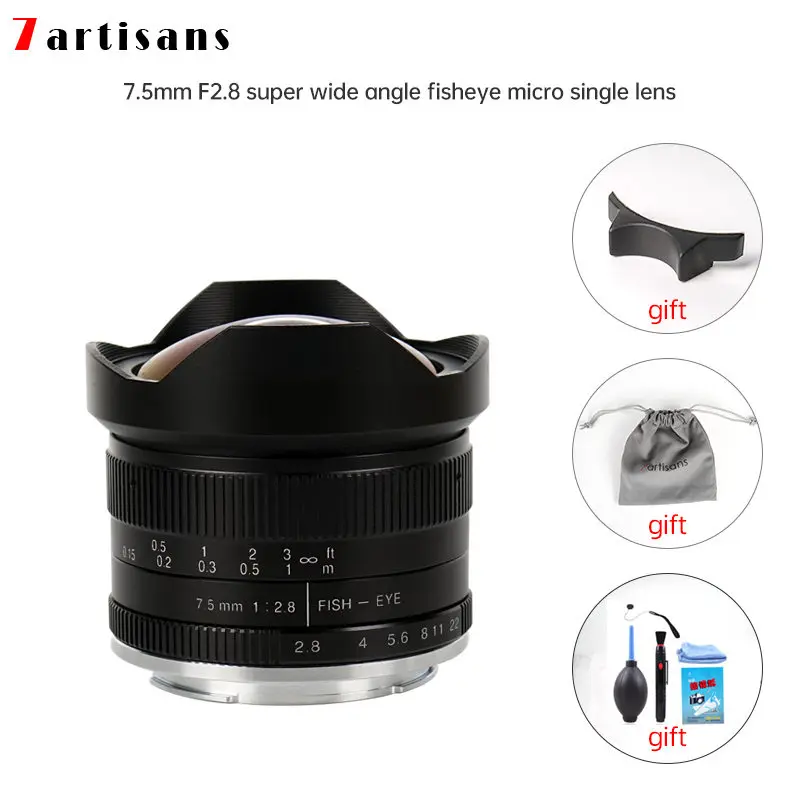 Объектив рыбий глаз 7artisans 7 5 мм f2.8 180 дюйма|Объективы для фотоаппаратов| |