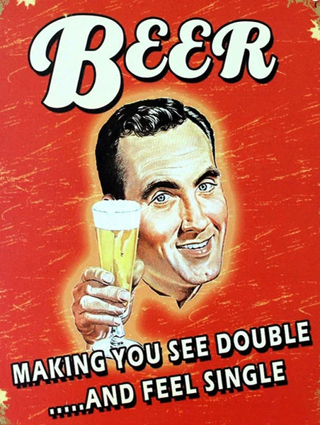 

Beer, Retro Metal Sign/plaque Wall Vintage / Bar Gift