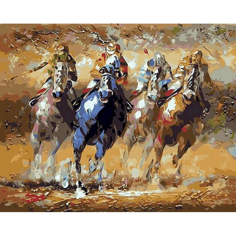 PhotoCustom масло Краски по номерам Наборы Животные ing на холсте лошадь выполненные 60x75