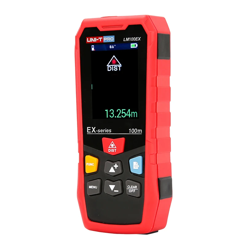UNI-T LM50EX/LM70EX/LM100EX лазерный дальномер; вращающийся цветной экран профессиональный лазерный дальномер с коробкой