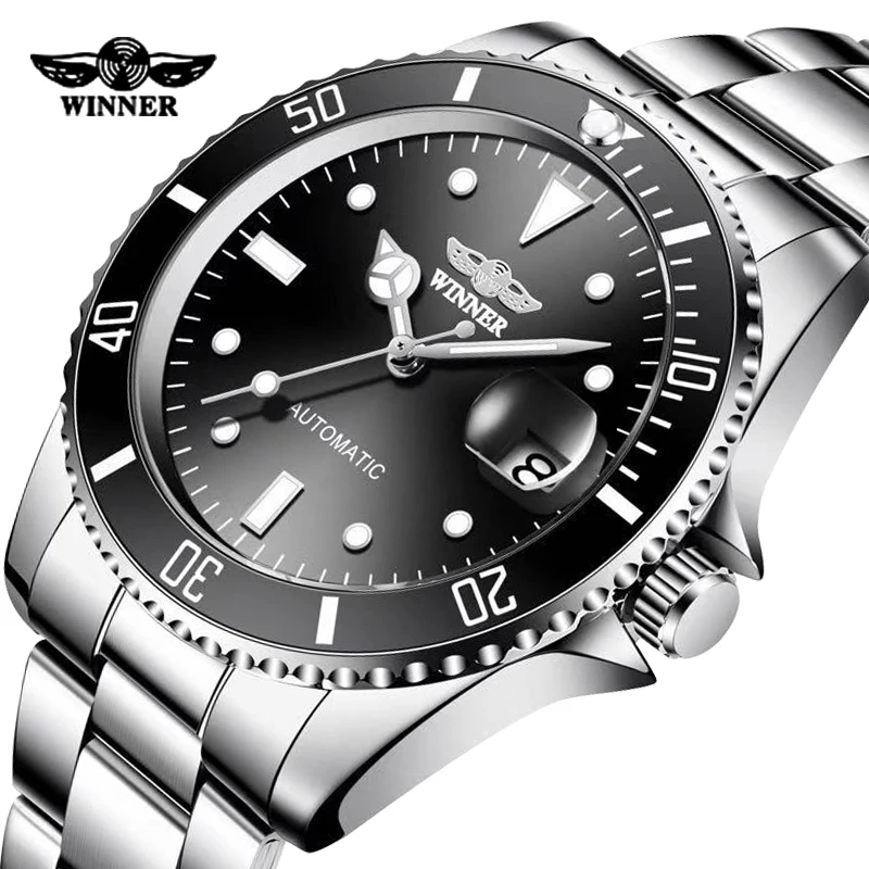 Часы WINNER мужские автоматические механические из нержавеющей стали|Мужские часы|