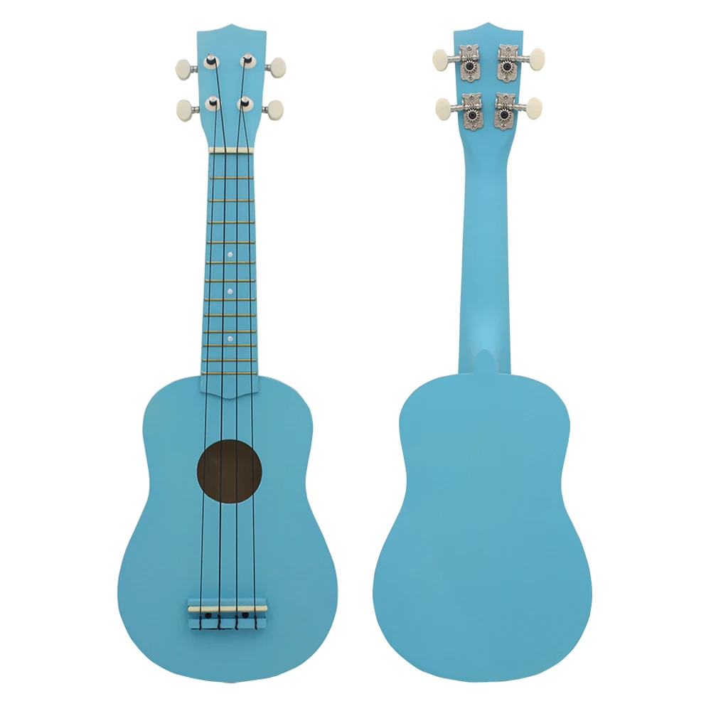 21 Inch Ukulele 4 Strings Hawaiian Guitar Blue Basswood Soprano Beginner Kids Musical Gift Toys Instrument Mini Guitarra | Спорт и