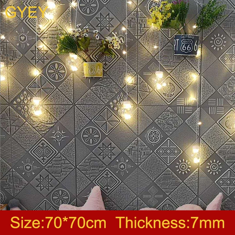 3D стерео наклейки на стену самоклеющиеся обои для спальни водонепроницаемые