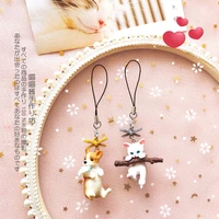 cute dog cat smart phone strap lanyards for iphonesamsung case strap kawaii animal decor mobile phone strap rope phone charm