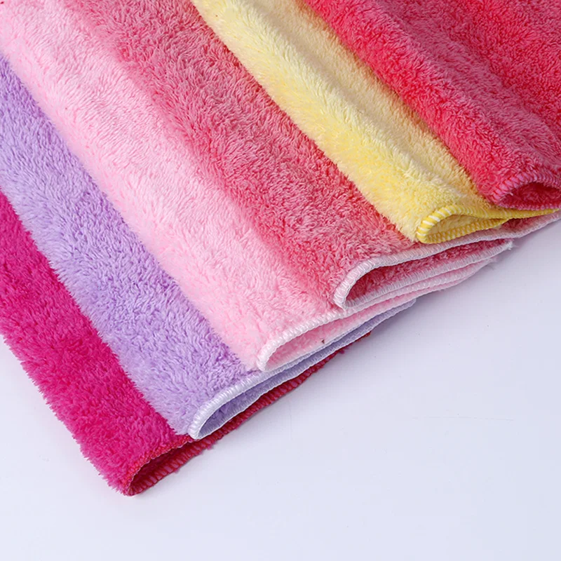 Плотное Коралловое флисовое домашнее супер впитывающее полотенце из микрофибры