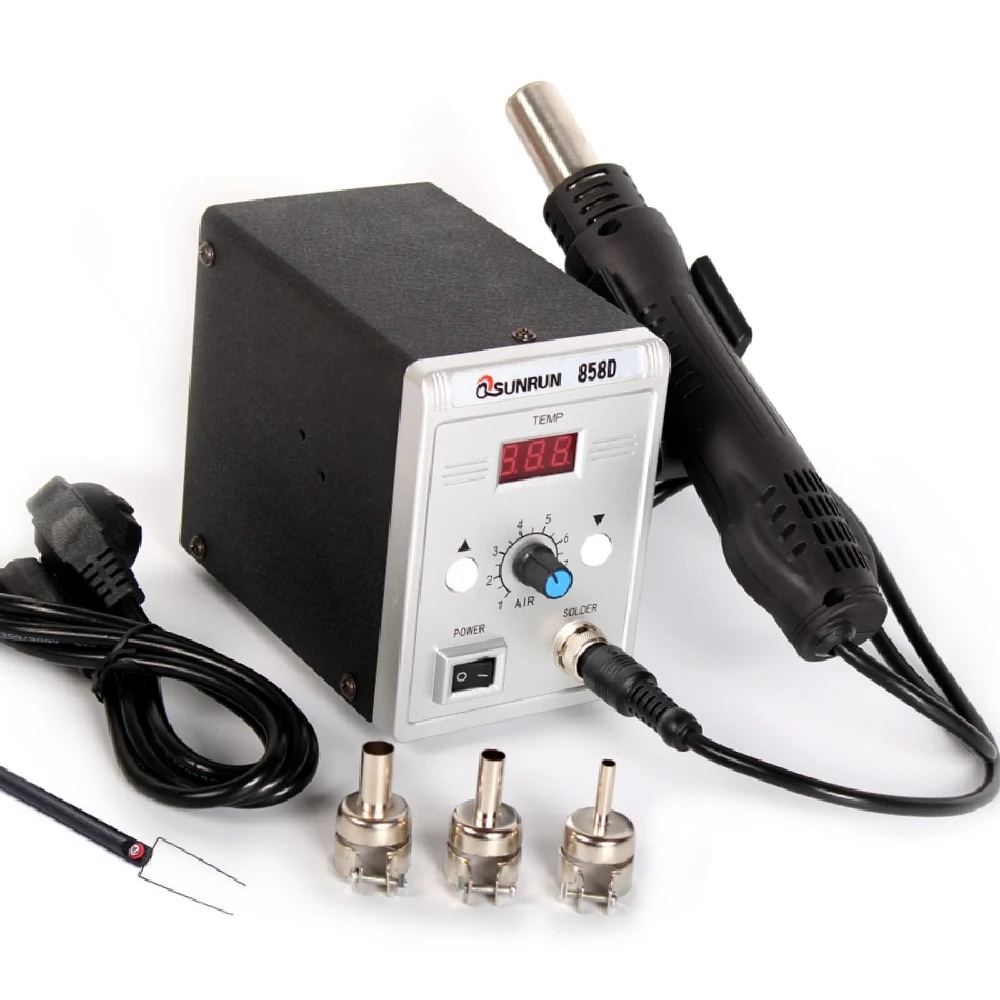 Hot air soldering station Air soldering station SMD BGA Hot air rework station 858D Hot Air Gun 700W 220V/110V Welding tools