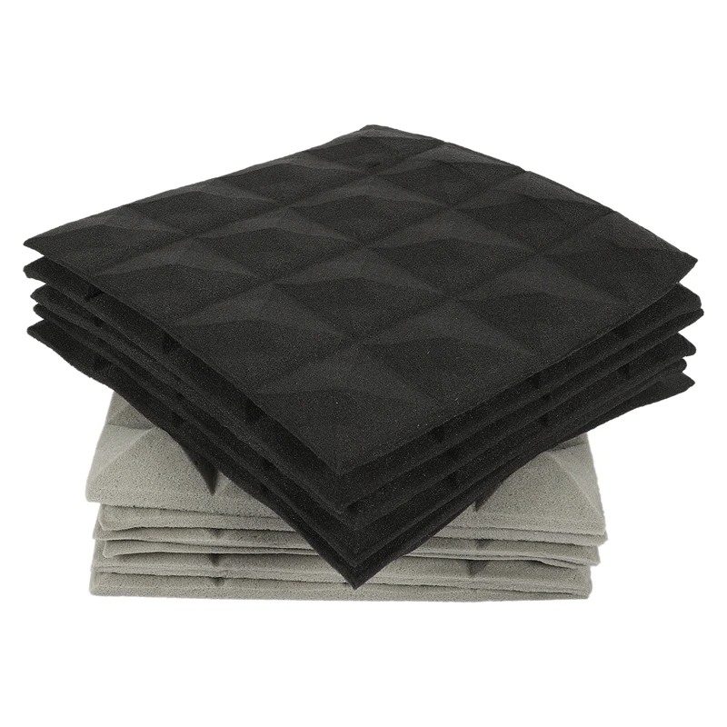 Charcoal Acoustic Foam Tiles Soundproofing Panels Studio Sound Padding 2 X 10 Inch | Спорт и развлечения