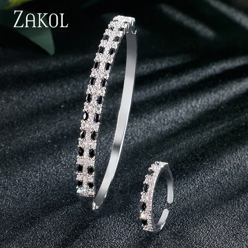 ZAKOL винтажный микро инкрустация кубического циркония блестящий Классический