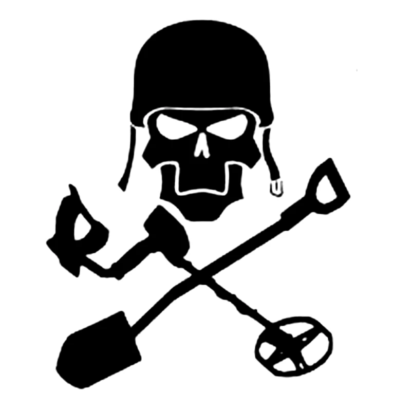 

17*14cm Creative treasure hunting skull Car Sticker Motorcycle Bumper Trunk Laptop Window Decals Vinyl Car Styling Decoration