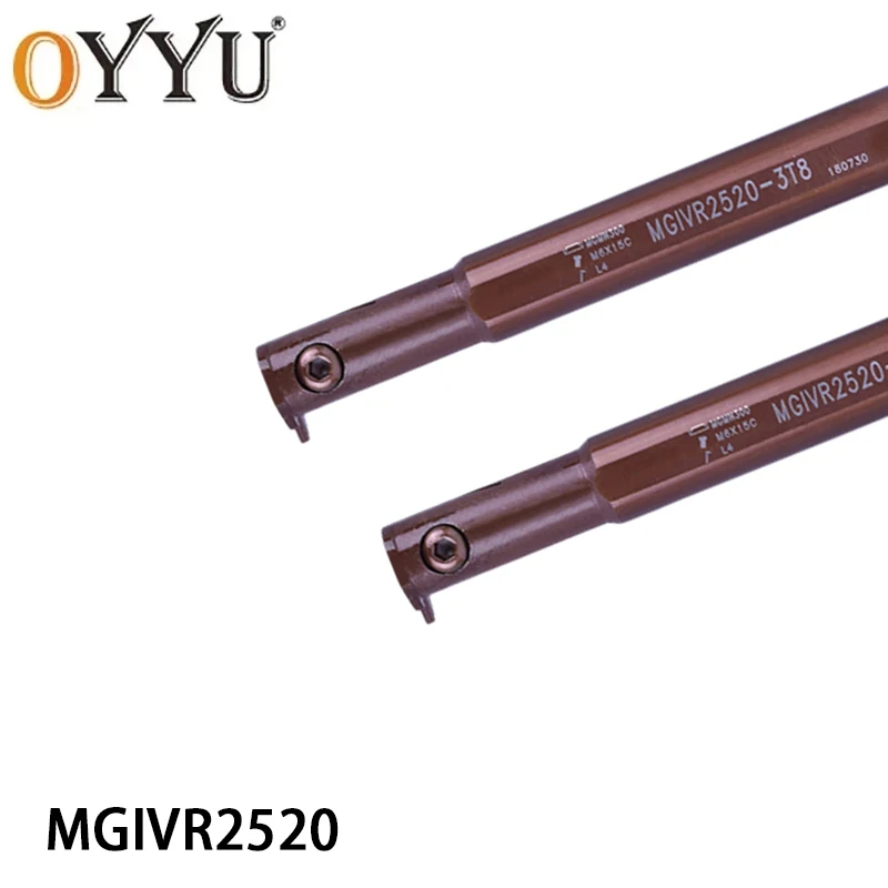 

OYYU mfro2520 MGIVR CNC Tool Rod, внутренний фальцевальный нож, стержень с внутренним отверстием, токарный станок, режущий держатель