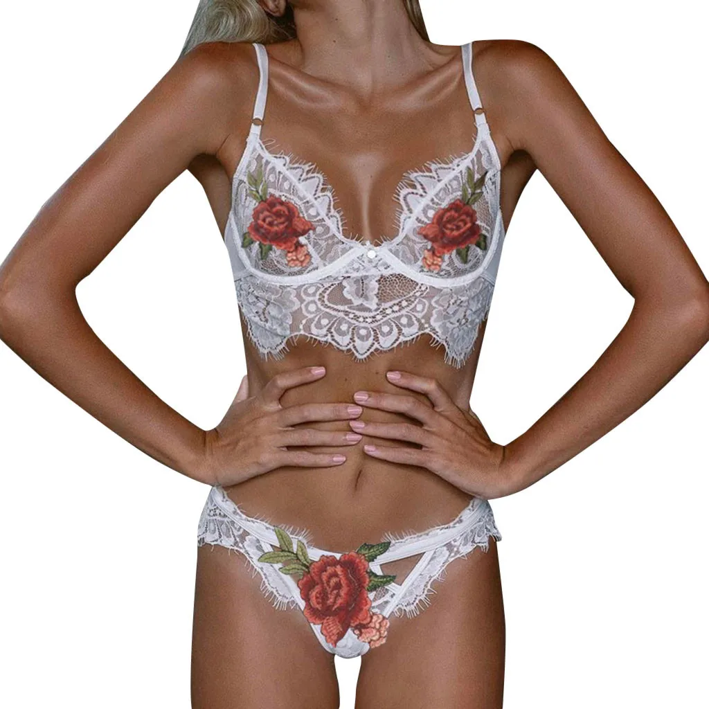Новинка 2020 модный сексуальный женский кружевной бюстгальтер трусики стринги