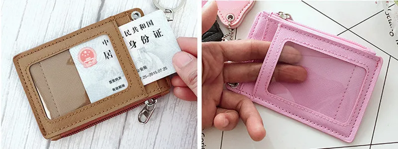 Bentoy Женский pu держатель для карт Корейский мультфильм милый Футляр для удостоверения личности мини для транспорта и кредитных карт держатель для карт Кожаный автобус карты набор Прямая