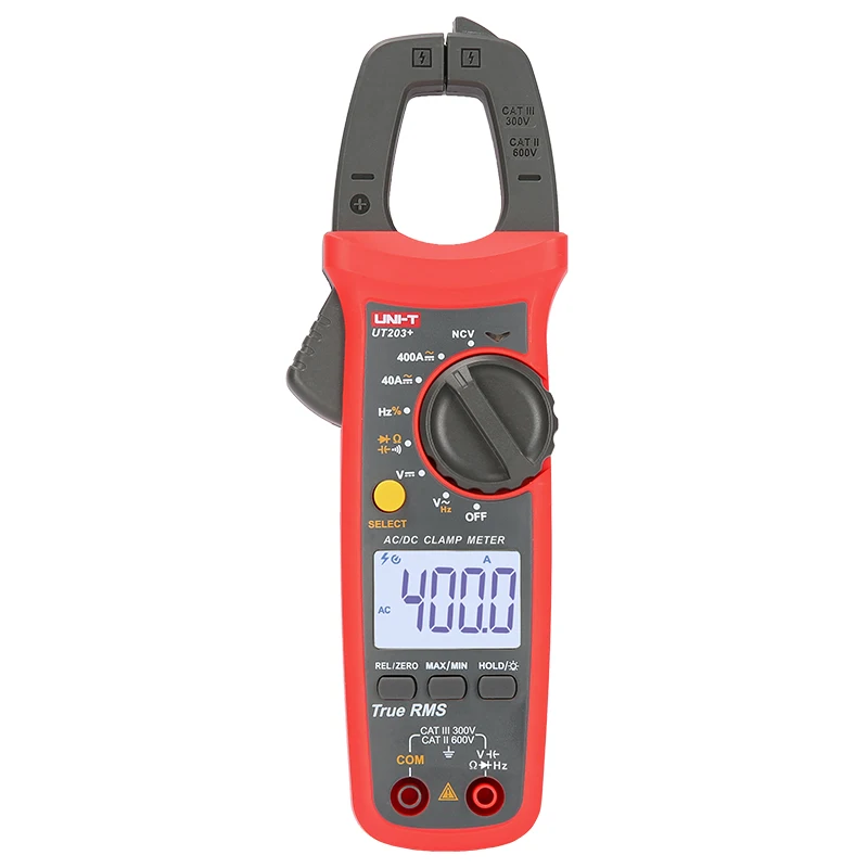 UNI-T UT201+/UT202+/UT203+/UT204+/UT202+ 400-600A цифровой клещи; Автоматический диапазон true RMS Высокоточный мультиметр - Цвет: UT203 pro