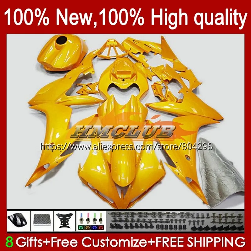 Корпус для YAMAHA YZF R 1 1000 CC 1000CC YZFR1 61No.56 R1 04 05 06 YZF1000 2004 глянцевый Золотой 2005 2006