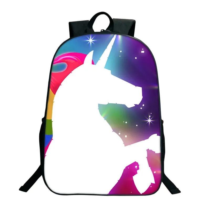 Детский портфель с объемным принтом единорога для девочек школьный рюкзак