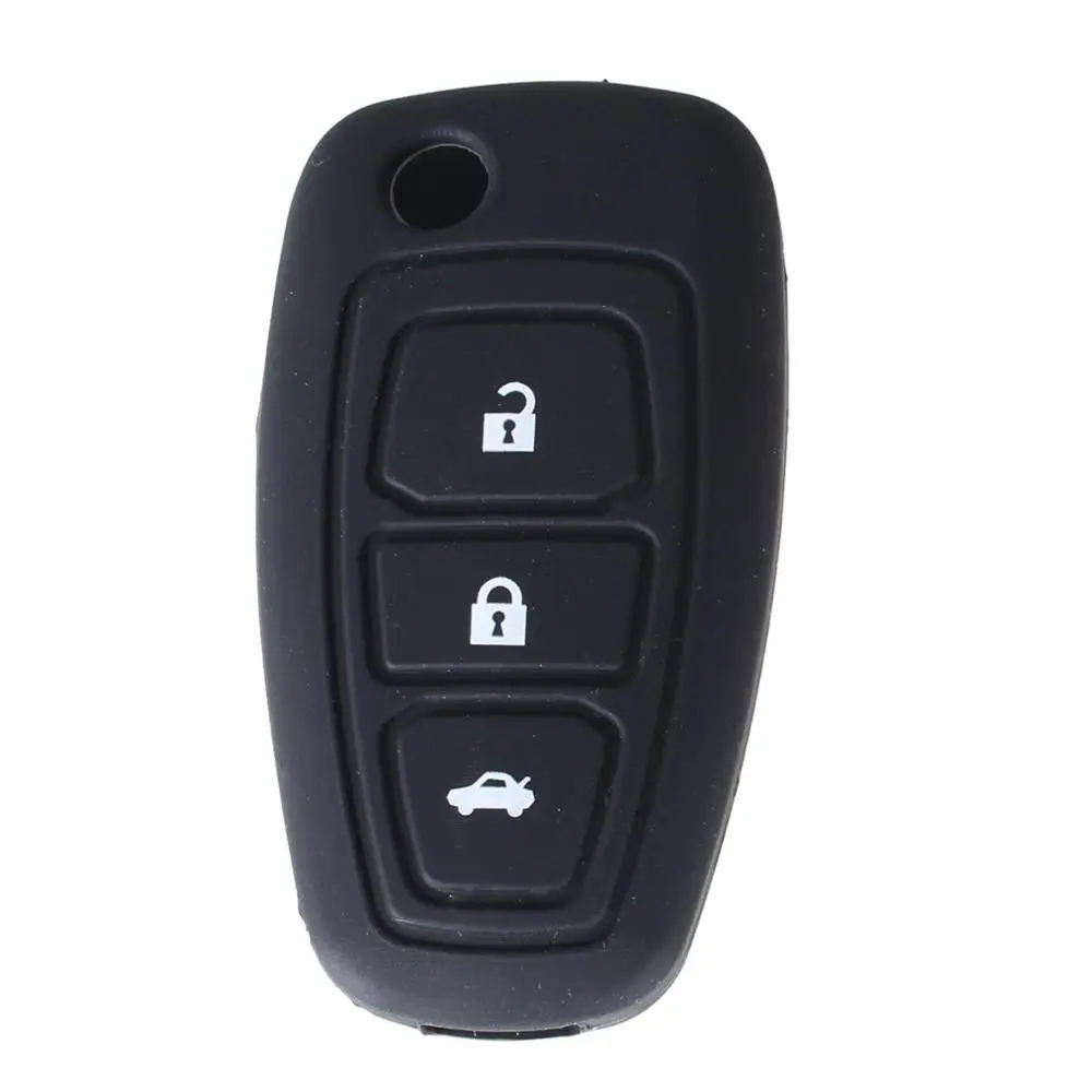 Раскладной чехол KEYYOU для ключей силиконовый Ford Focus Fiesta 2013 Fob 3 кнопки|folding key case|ford