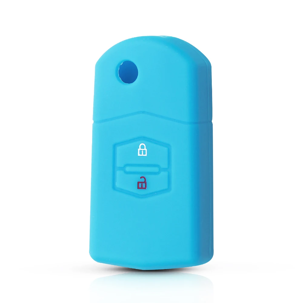 Силиконовый чехол KEYYOU для дистанционного ключа складной с 2 кнопками Mazda M3 Axela M6