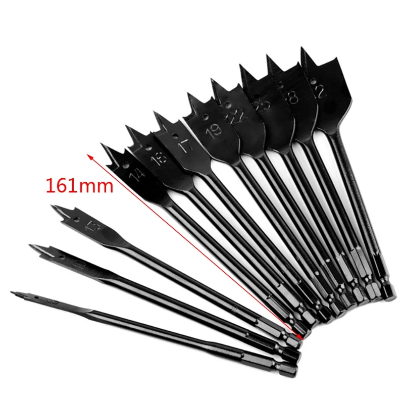 

Durable Spade Drill Bit Set High Grade Carbon Steel Drilling Bits Set Woodworking Spade Drill Bit Set Hole Cutter Drill