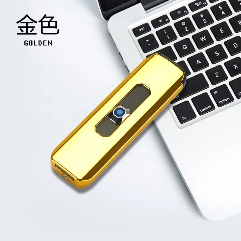 Multicolor Lighters Electric Lighter USB Rechargeable Portable Windproof Smoking Accessories Ultra-thin Lighter enlarge