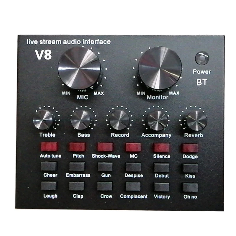 V8 мобильный телефон Микрофон Live Usb внешняя звуковая карта для мобильного