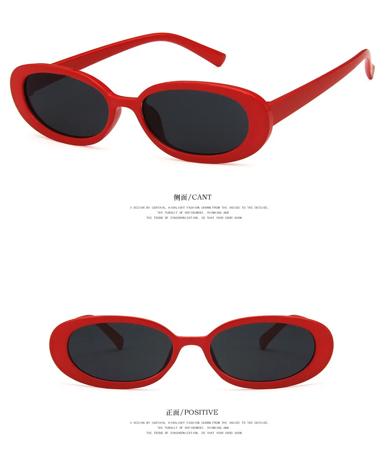 Pink Retro Sunglasses Oval Sunglasses Women Retro Brand Designer Vintage Ladies Cat Eye Pink Sun Glasses UV400 Nicki Minaj