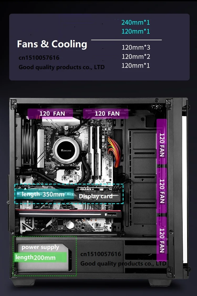 JONSBO T02 черный Средний башенный шасси ATX/Поддержка 240 водяного охлаждения