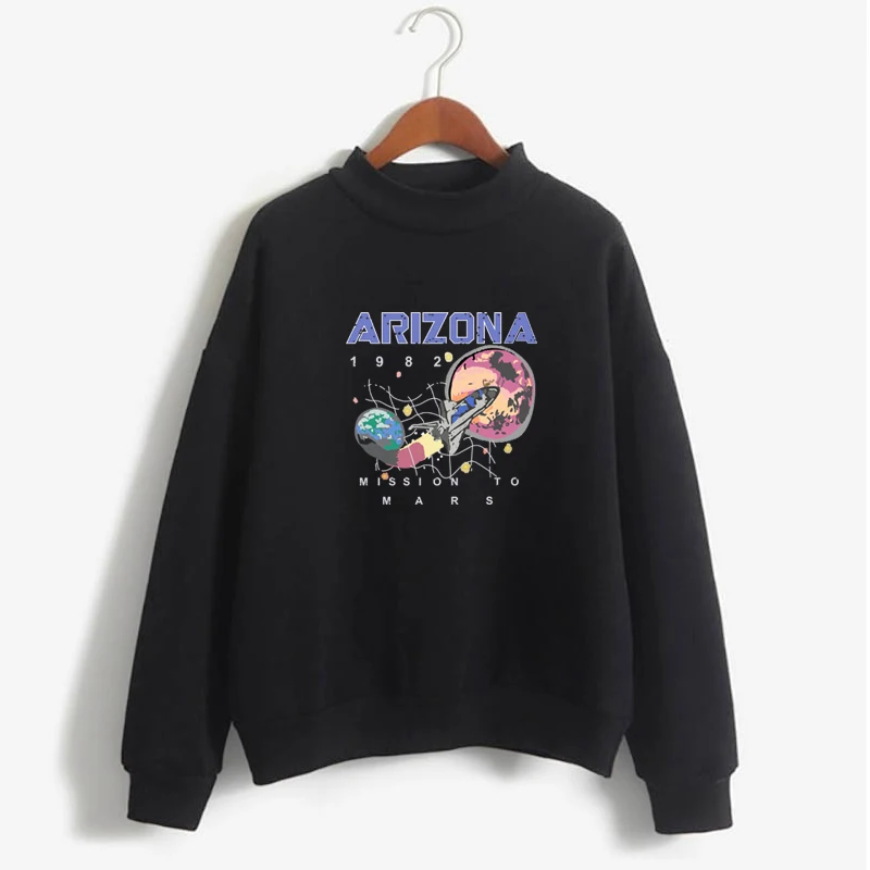 

2020 new ARIZONA MISSION TO MARS" RETRO HOODIE sweatshirt Autumn and Winter Casual Long Sleeve Fashion Loose Pullover