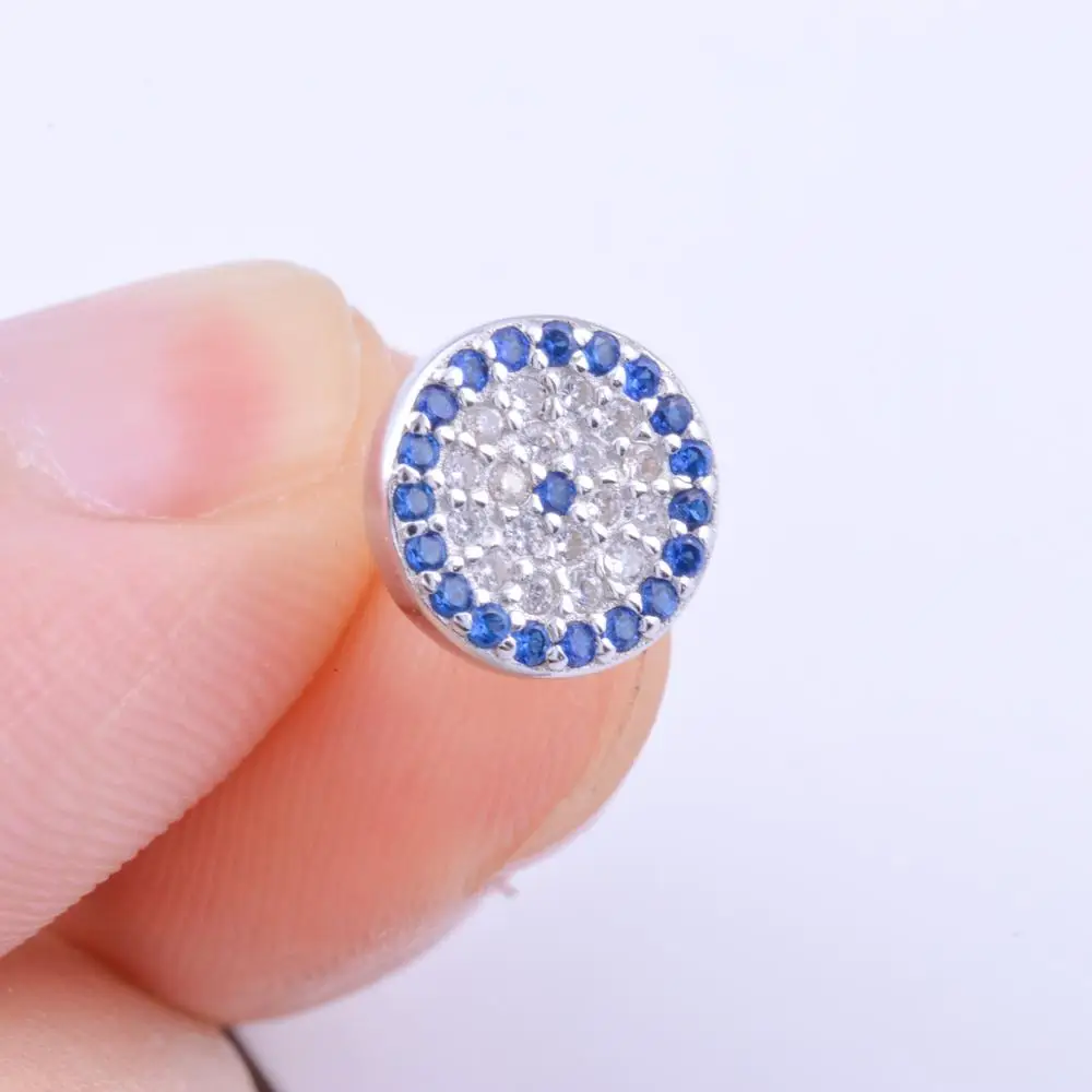 Pekurr циркониевые красные круглые серьги гвоздики из стерлингового серебра 925