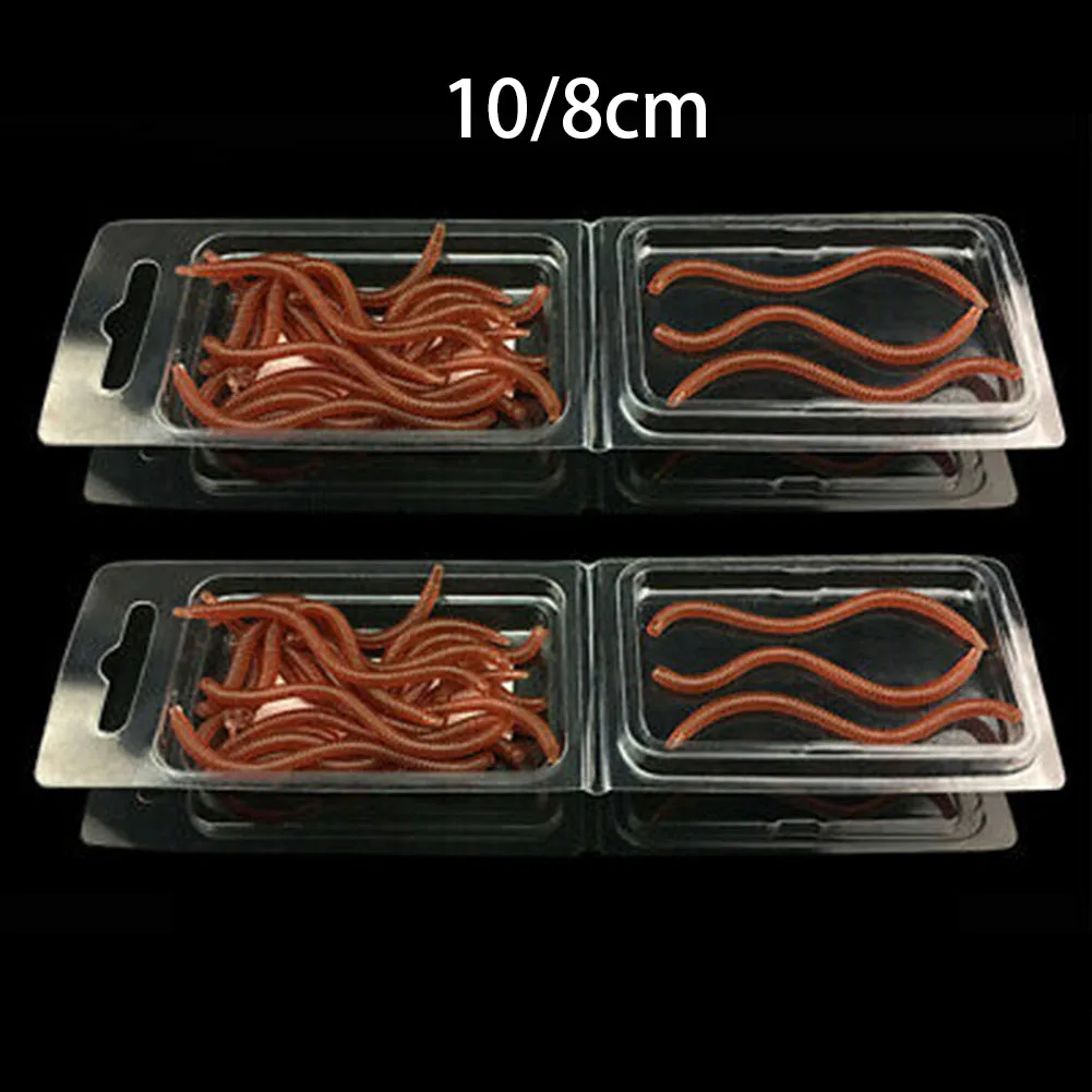 

20Pcs Simulation Fishing Lures Earthworm Maggots Grubs Worms Baits Trout Bream Soft And Realistic Thread-like Bait