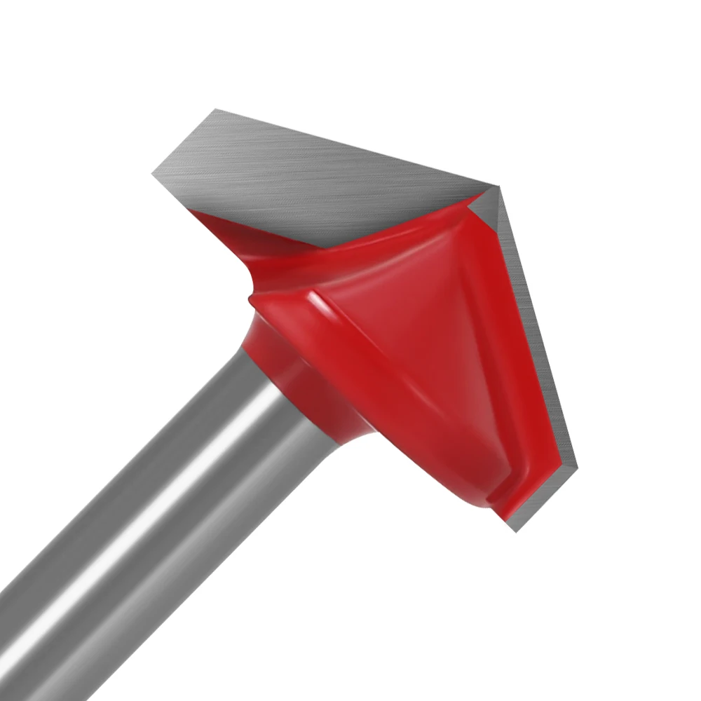 6 мм V Bit 1PCS ЧПУ твердосплавная Концевая фреза деревообрабатывающий резак из