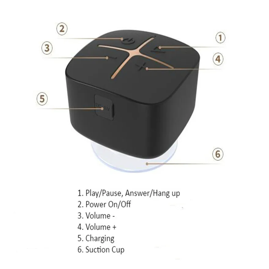 Bluetooth динамик водонепроницаемый для душа саундбар сабвуфер портативный бумбокс