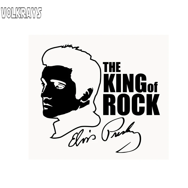 Модные автомобильные наклейки Volkrays новые аксессуары для автографов Elvis Presley Rock