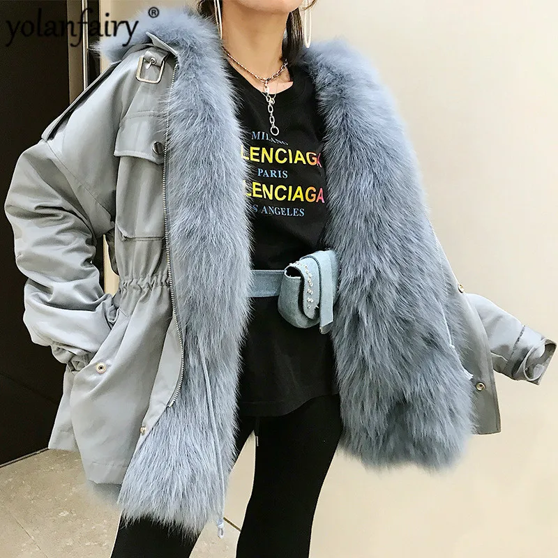 

Real Fur Coat Women Fox Fur Coat Women Clothes 2020 Real Fur Parka Warm Winter Coat Womens Clothing Manteau Femme BL-299 YY1067