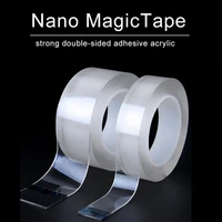 135m traceless magic double sided tape adhesive transparent removable reusable waterproof nano cleanable home adhesive tape