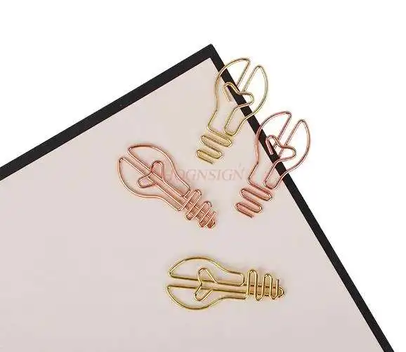 

10pcs Rose Gold Light Gun Paper Clip Cartoon Paper Clip Animal Paper Clip Paper Clip Big Pin